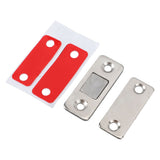 8 Pack Magnetic Door Catch Ultra Thin Door Latch Adhesive Stainless Steel 2 Way Installation Cabinet Closer for Kitchen - 45-Degree Angle
