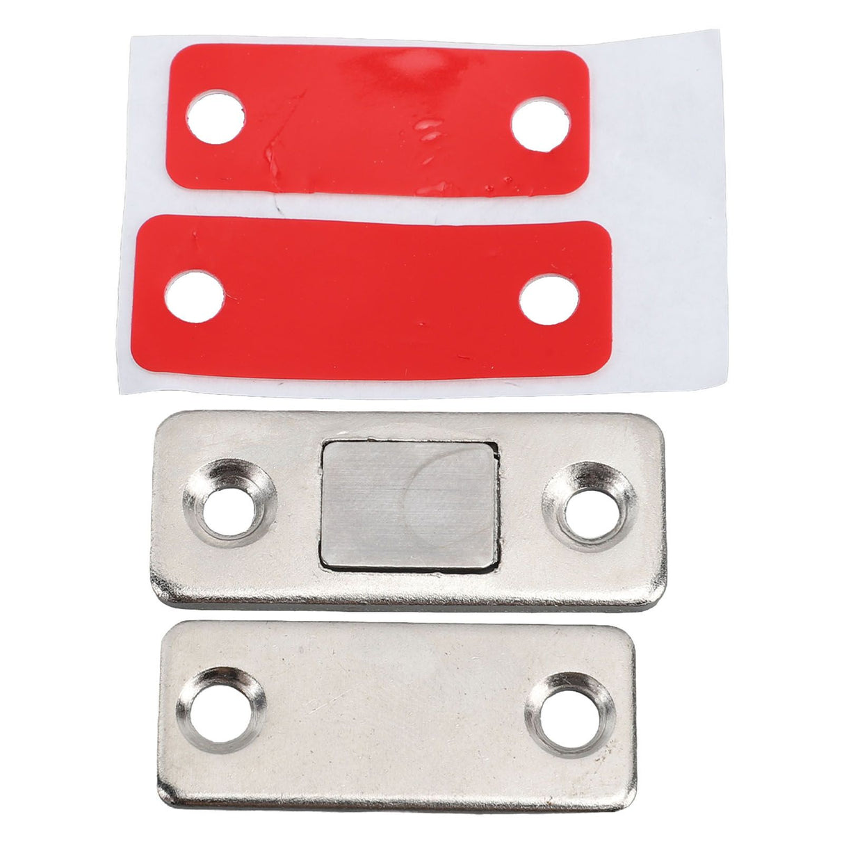 8 Pack Magnetic Door Catch Ultra Thin Door Latch Adhesive Stainless Steel 2 Way Installation Cabinet Closer for Kitchen