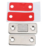 8 Pack Magnetic Door Catch Ultra Thin Door Latch Adhesive Stainless Steel 2 Way Installation Cabinet Closer for Kitchen
