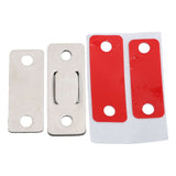 8 Pack Magnetic Door Catch Ultra Thin Door Latch Adhesive Stainless Steel 2 Way Installation Cabinet Closer for Kitchen