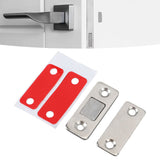 8 Pack Magnetic Door Catch Ultra Thin Door Latch Adhesive Stainless Steel 2 Way Installation Cabinet Closer for Kitchen - Extra Image