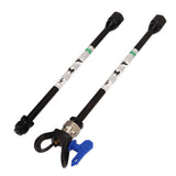 2PCS Spray Extension Rod G7/8 14 Stainless Steel Sprayer Tip Extension Pole Replacement for Home Black - Front View