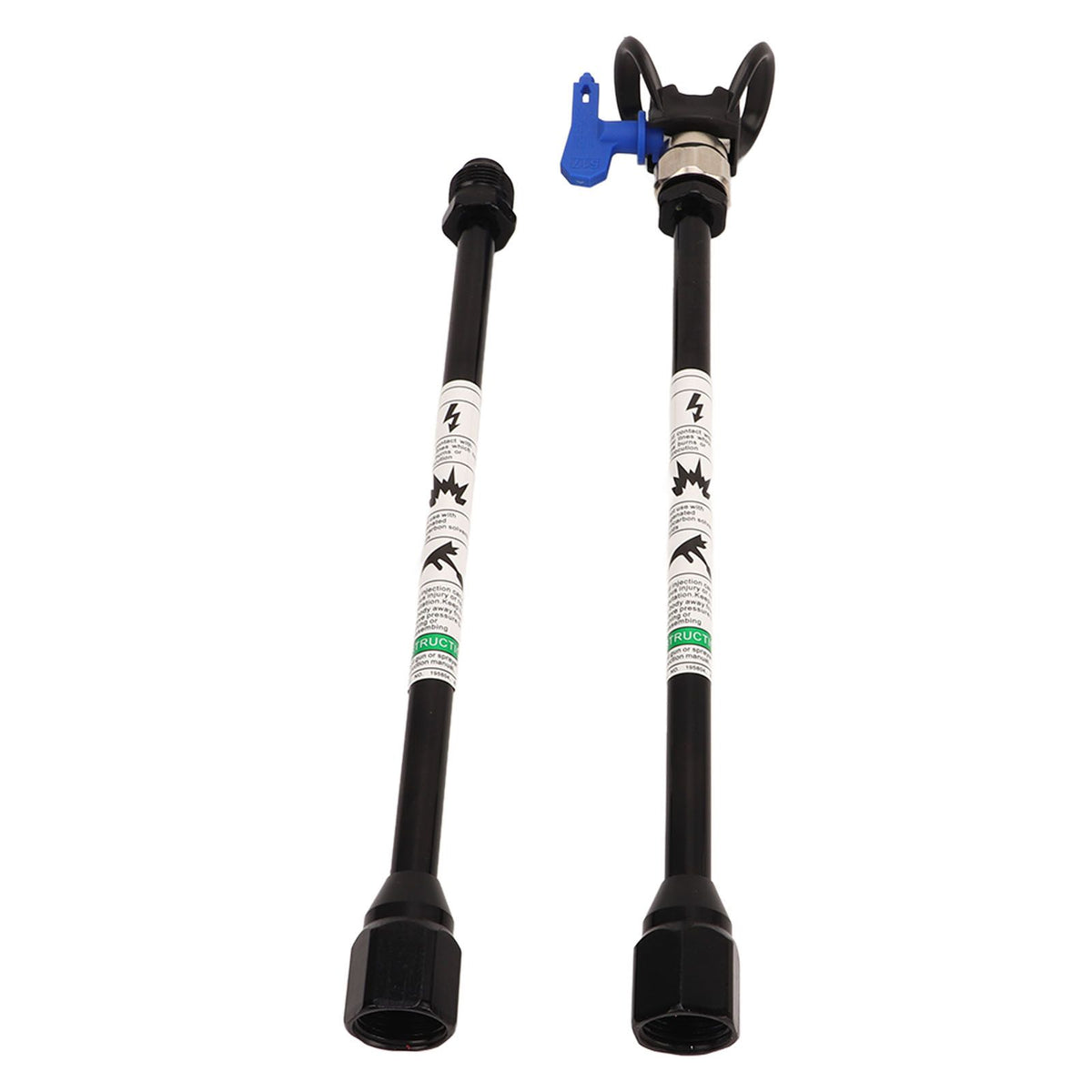 2PCS Spray Extension Rod G7/8 14 Stainless Steel Sprayer Tip Extension Pole Replacement for Home Black