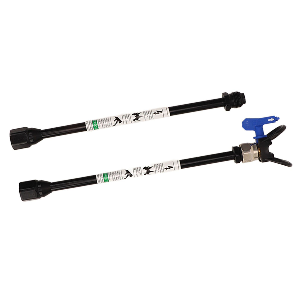 2PCS Spray Extension Rod G7/8 14 Stainless Steel Sprayer Tip Extension Pole Replacement for Home Black