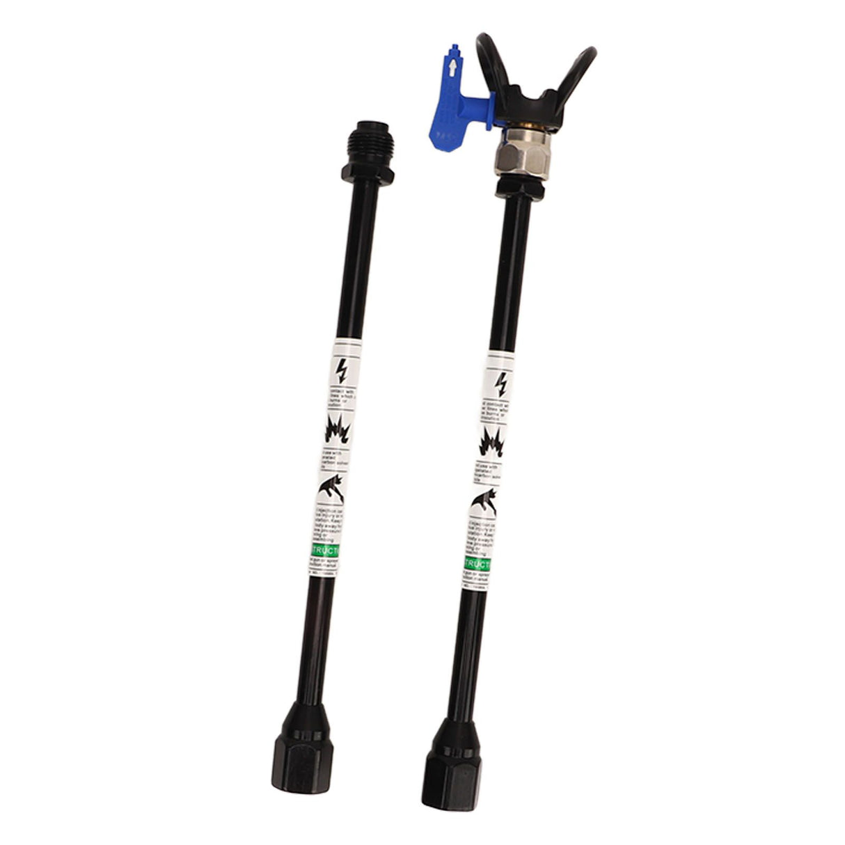 2PCS Spray Extension Rod G7/8 14 Stainless Steel Sprayer Tip Extension Pole Replacement for Home Black