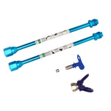 2PCS Spray Extension Rod G7/8 14 Stainless Steel Sprayer Tip Extension Pole Replacement for Home Blue - Front View