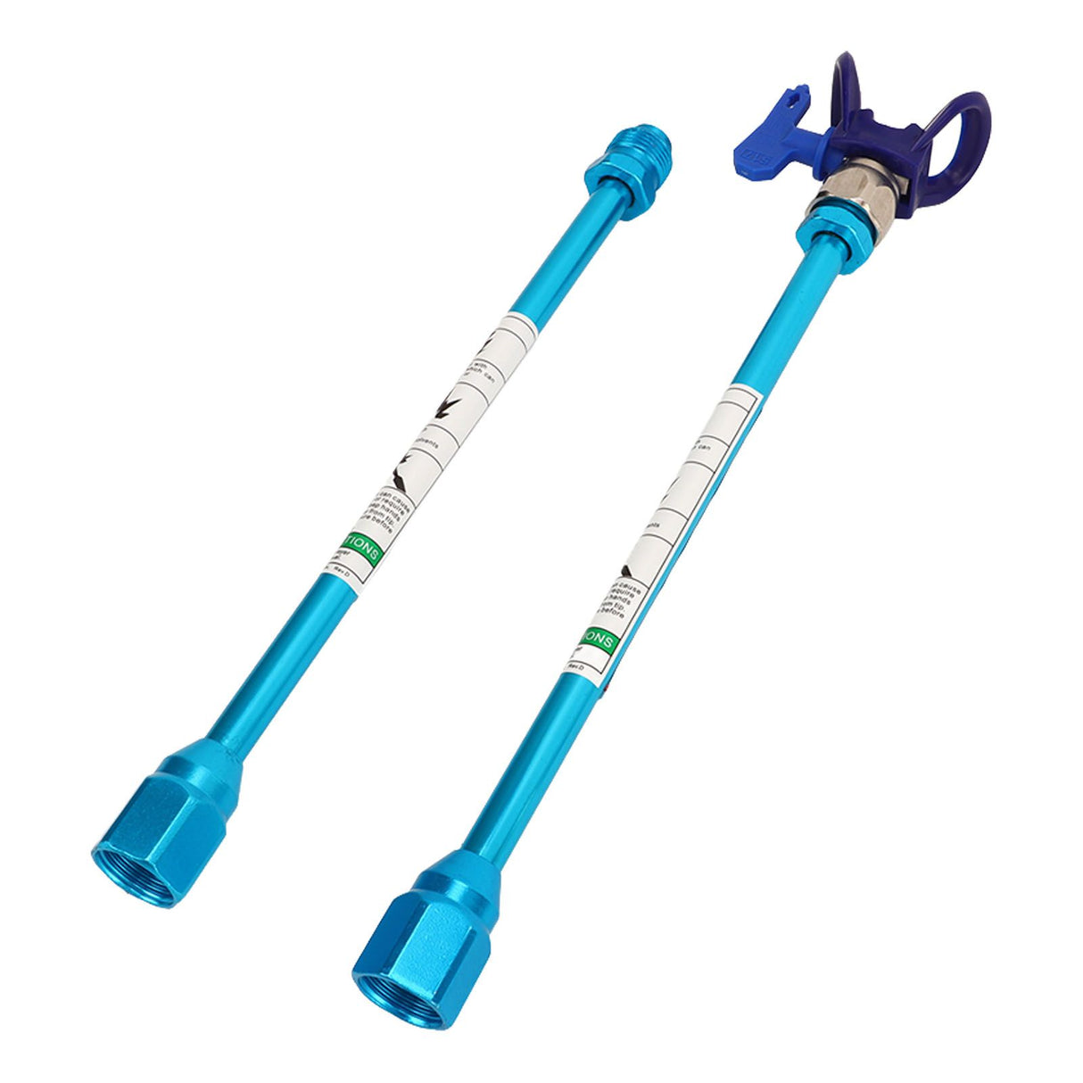 2PCS Spray Extension Rod G7/8 14 Stainless Steel Sprayer Tip Extension Pole Replacement for Home Blue