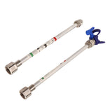 2PCS Spray Extension Rod G7/8 14 Stainless Steel Sprayer Tip Extension Pole Replacement for Home Silver - Top-Down View