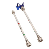 2PCS Spray Extension Rod G7/8 14 Stainless Steel Sprayer Tip Extension Pole Replacement for Home Silver