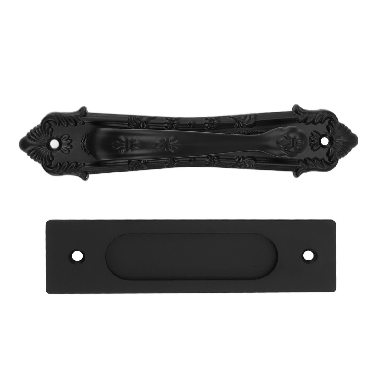 Sliding Barn Door Handle Aluminum Alloy Black Punch Free Double Sided Door Pull Handles for Gate Cabinet