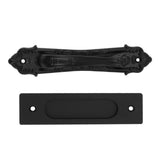 Sliding Barn Door Handle Aluminum Alloy Black Punch Free Double Sided Door Pull Handles for Gate Cabinet - Close-Up Angle