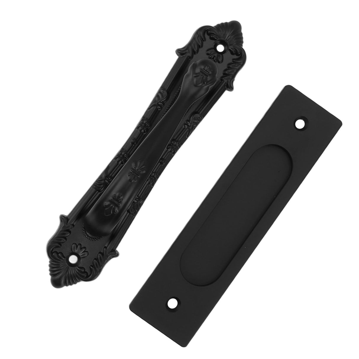 Sliding Barn Door Handle Aluminum Alloy Black Punch Free Double Sided Door Pull Handles for Gate Cabinet