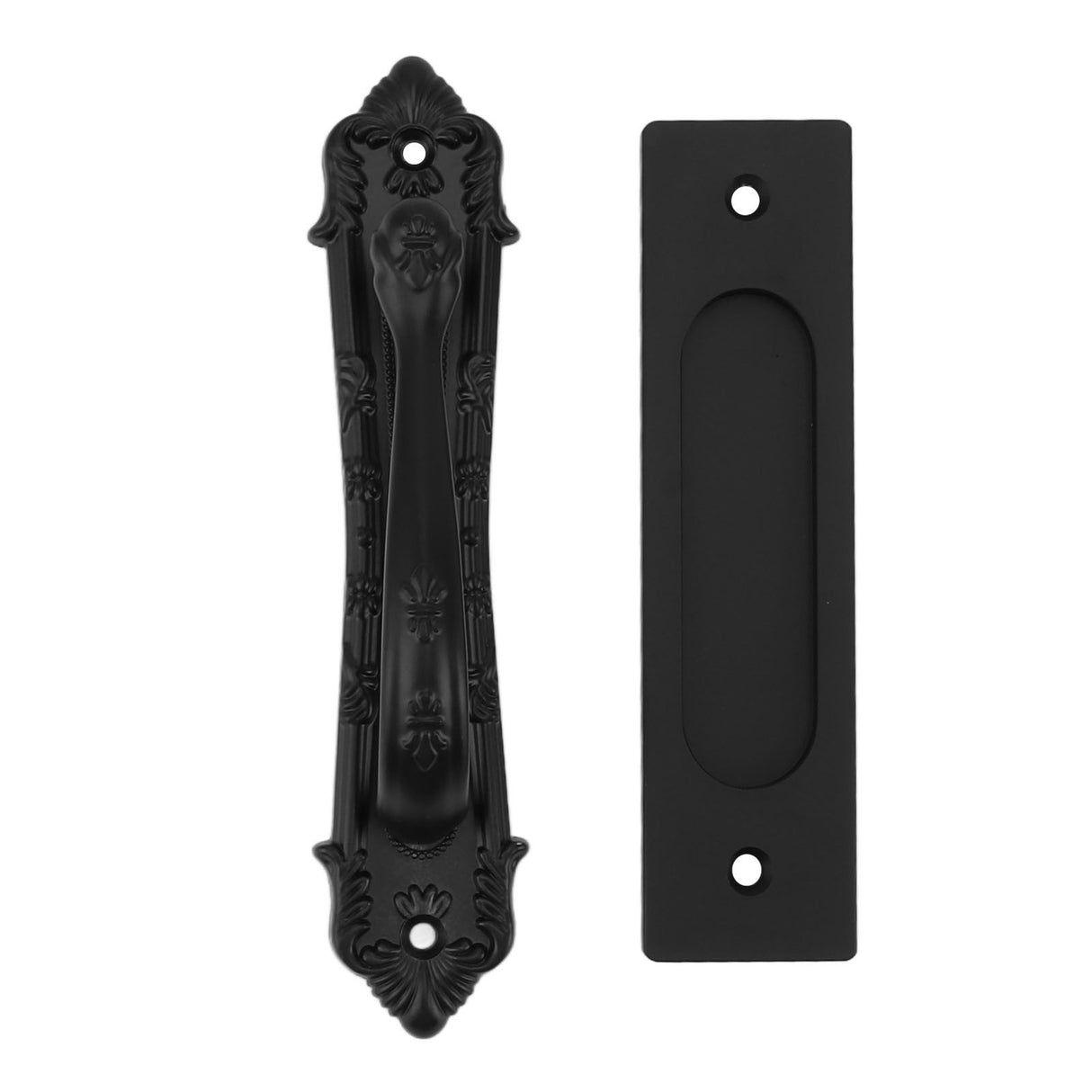 Sliding Barn Door Handle Aluminum Alloy Black Punch Free Double Sided Door Pull Handles for Gate Cabinet