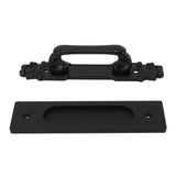 Sliding Barn Door Handles and Pulls Double Sided Hardware Set Easy To Install Aluminum Alloy Barn Door Hardware for Barns - Rear View