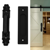 Sliding Barn Door Handles and Pulls Double Sided Hardware Set Easy To Install Aluminum Alloy Barn Door Hardware for Barns - Extra Image