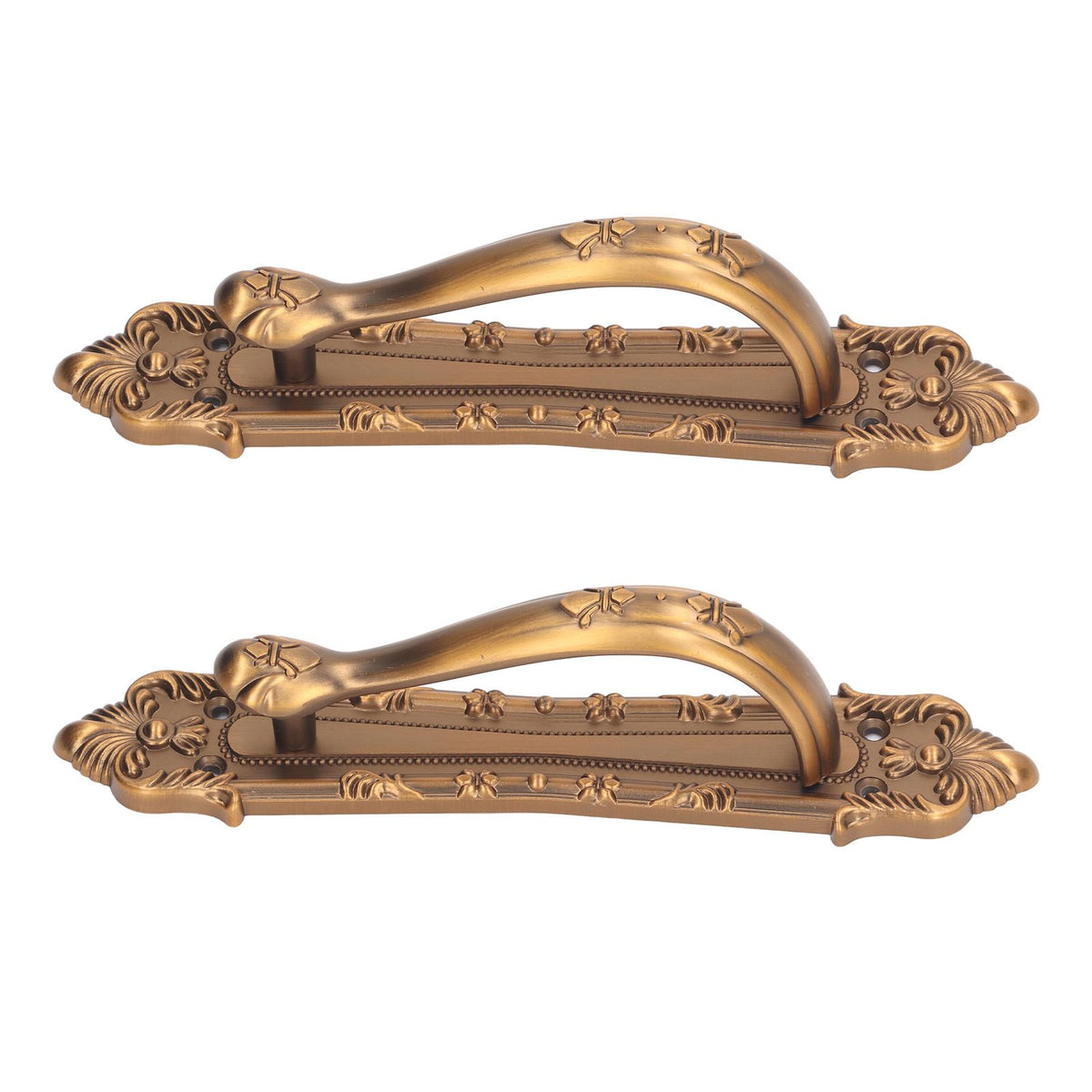 2 Set Sliding Barn Door Handles and Pulls Aluminum Alloy Bronze Pull Handle for Sliding Doors Gates with Screws
