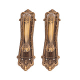 2 Set Sliding Barn Door Handles and Pulls Aluminum Alloy Bronze Pull Handle for Sliding Doors Gates with Screws