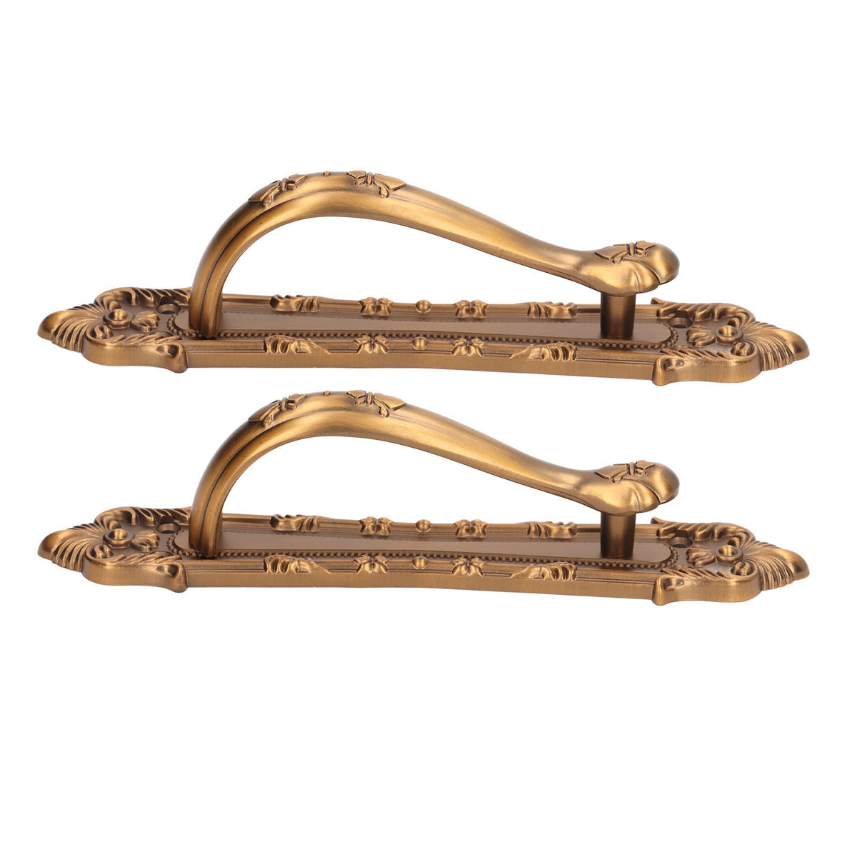 2 Set Sliding Barn Door Handles and Pulls Aluminum Alloy Bronze Pull Handle for Sliding Doors Gates with Screws