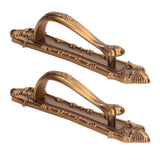 2 Set Sliding Barn Door Handles and Pulls Aluminum Alloy Bronze Pull Handle for Sliding Doors Gates with Screws - 45-Degree Angle