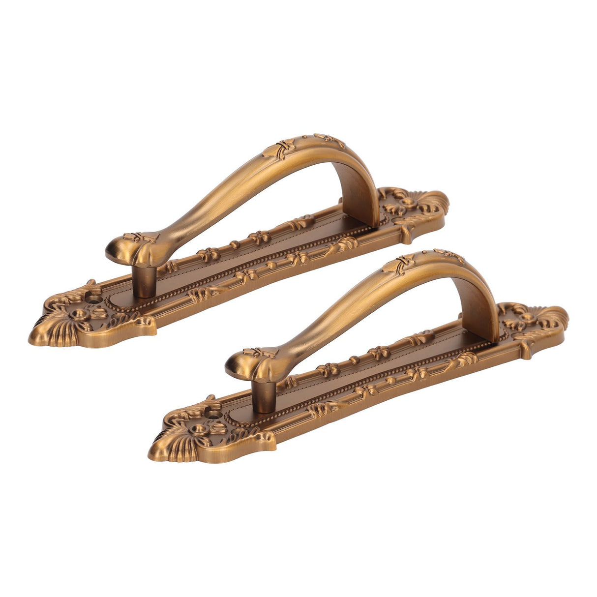 2 Set Sliding Barn Door Handles and Pulls Aluminum Alloy Bronze Pull Handle for Sliding Doors Gates with Screws