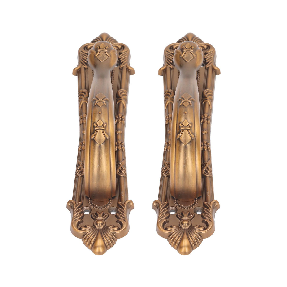 2 Set Sliding Barn Door Handles and Pulls Aluminum Alloy Bronze Pull Handle for Sliding Doors Gates with Screws