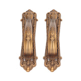 2 Set Sliding Barn Door Handles and Pulls Aluminum Alloy Bronze Pull Handle for Sliding Doors Gates with Screws - Low Angle