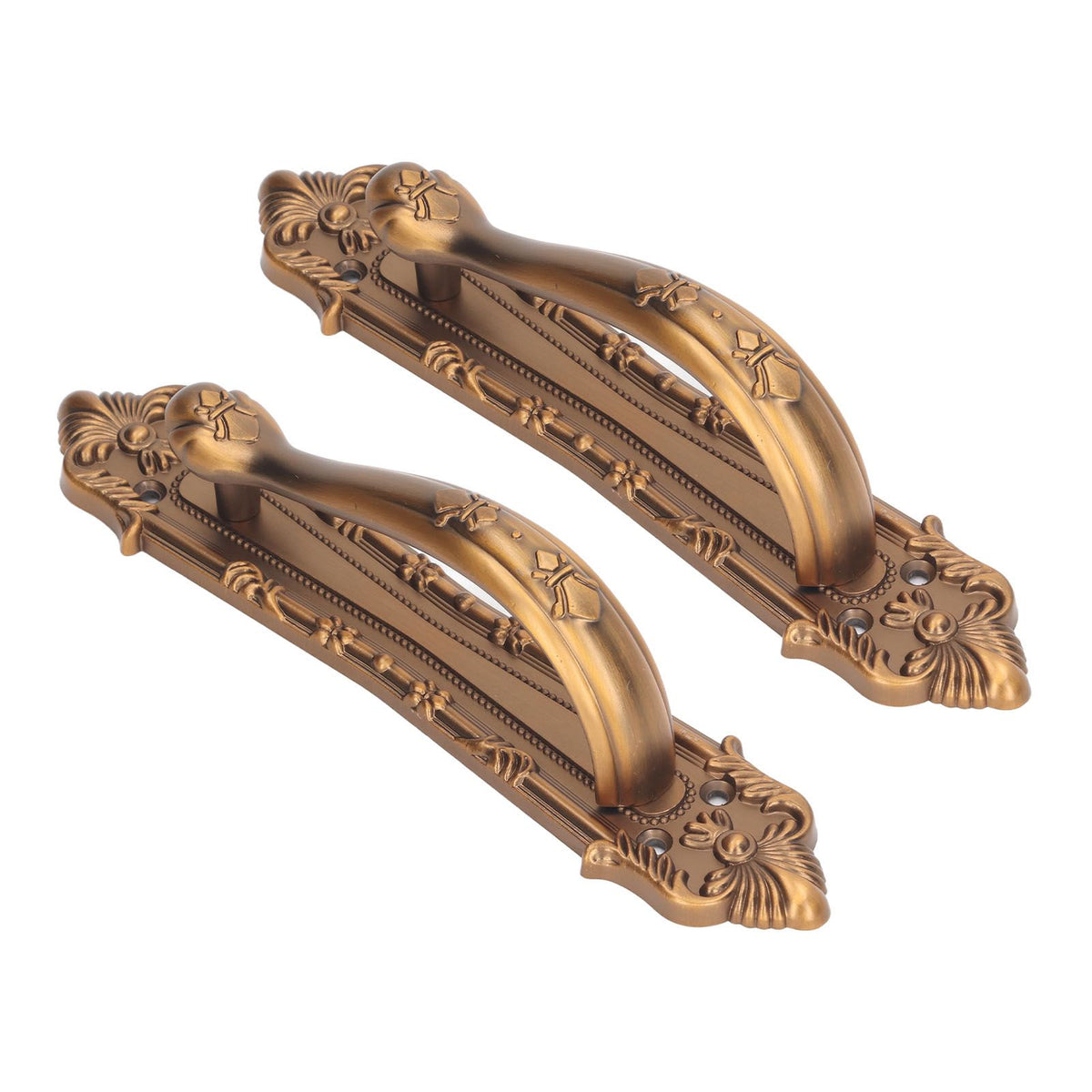 2 Set Sliding Barn Door Handles and Pulls Aluminum Alloy Bronze Pull Handle for Sliding Doors Gates with Screws