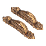 2 Set Sliding Barn Door Handles and Pulls Aluminum Alloy Bronze Pull Handle for Sliding Doors Gates with Screws - Extra Image