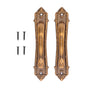 2pcs Barn Door Handle Heavy Duty Bronze Surface Mounted Sliding Wooden Door Handles for Gate Wardrobes