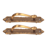 2pcs Barn Door Handle Heavy Duty Bronze Surface Mounted Sliding Wooden Door Handles for Gate Wardrobes - Side View