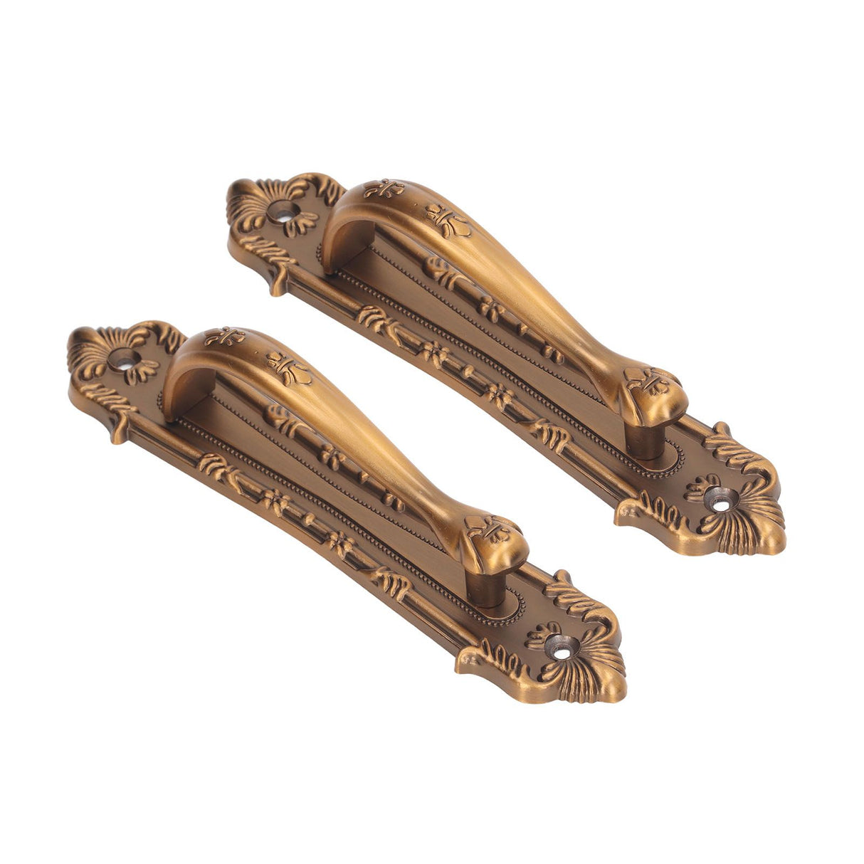 2pcs Barn Door Handle Heavy Duty Bronze Surface Mounted Sliding Wooden Door Handles for Gate Wardrobes