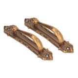 2pcs Barn Door Handle Heavy Duty Bronze Surface Mounted Sliding Wooden Door Handles for Gate Wardrobes - Low Angle