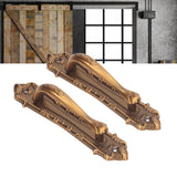 2pcs Barn Door Handle Heavy Duty Bronze Surface Mounted Sliding Wooden Door Handles for Gate Wardrobes