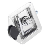 Stainless Steel Folding T Shape Handle Lock T Handle Latch for Truck Trailer Engineering Vehicles - Front View