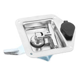 Stainless Steel Folding T Shape Handle Lock T Handle Latch for Truck Trailer Engineering Vehicles - 45-Degree Angle