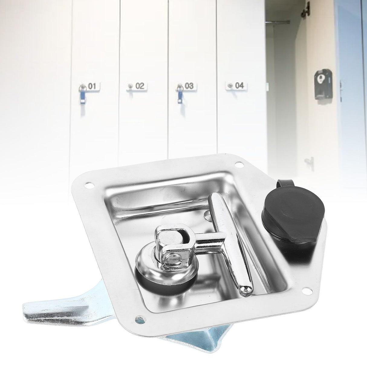 Stainless Steel Folding T Shape Handle Lock T Handle Latch for Truck Trailer Engineering Vehicles