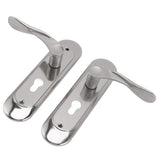 Door Interior Lever Passage Handle with Lock Easy Install Stainless Steel Door Handle for Bedroom Bathroom Closet Home