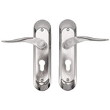 Door Interior Lever Passage Handle with Lock Easy Install Stainless Steel Door Handle for Bedroom Bathroom Closet Home