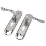 Door Interior Lever Passage Handle with Lock Easy Install Stainless Steel Door Handle for Bedroom Bathroom Closet Home