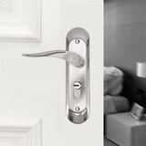 Door Interior Lever Passage Handle with Lock Easy Install Stainless Steel Door Handle for Bedroom Bathroom Closet Home