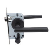 House Door Handle Lock Aluminum Black Antioxidant Coating Shock Resistance Door Lever for Bedroom Home Room - Front View