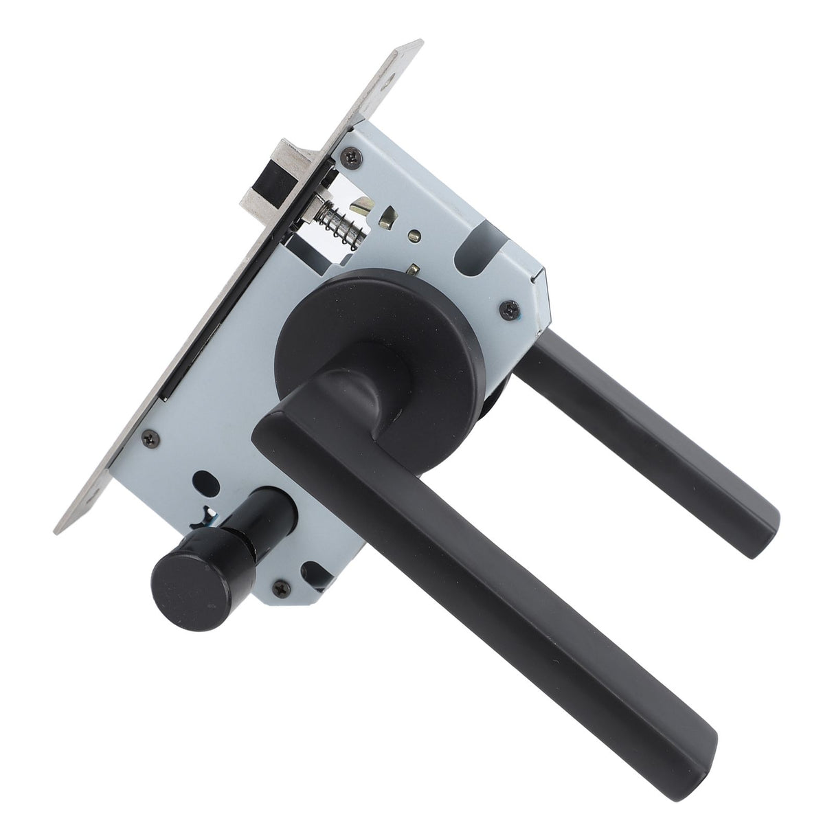 House Door Handle Lock Aluminum Black Antioxidant Coating Shock Resistance Door Lever for Bedroom Home Room