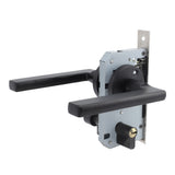 House Door Handle Lock Aluminum Black Antioxidant Coating Shock Resistance Door Lever for Bedroom Home Room - Top-Down View