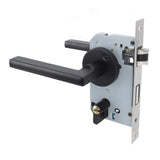 House Door Handle Lock Aluminum Black Antioxidant Coating Shock Resistance Door Lever for Bedroom Home Room