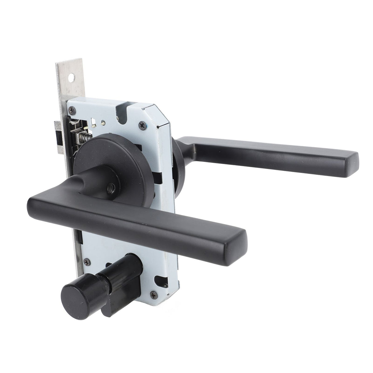 House Door Handle Lock Aluminum Black Antioxidant Coating Shock Resistance Door Lever for Bedroom Home Room