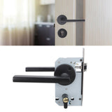House Door Handle Lock Aluminum Black Antioxidant Coating Shock Resistance Door Lever for Bedroom Home Room - Extra Image