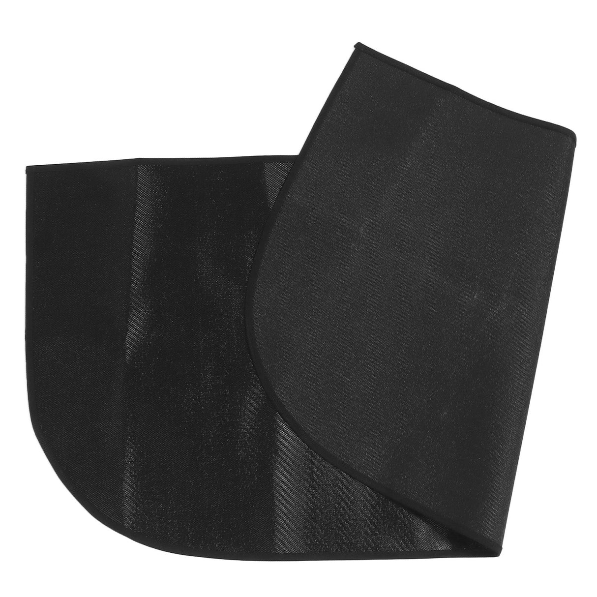 Fireproof Fireplace Mat Black Portable Stove Hearth Pad Slip Proof Under Grill Mat for Household Barbecue 100cm