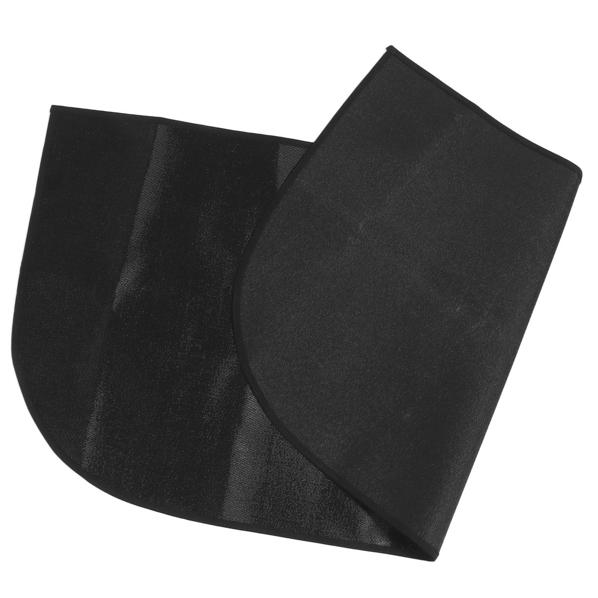 Fireproof Fireplace Mat Black Portable Stove Hearth Pad Slip Proof Under Grill Mat for Household Barbecue 100cm