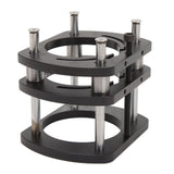 Trimming Machine Router Lift Table Base Aluminum Alloy Router Lift System with 4 Jaw Clamping Black