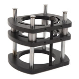 Trimming Machine Router Lift Table Base Aluminum Alloy Router Lift System with 4 Jaw Clamping Black - Top-Down View
